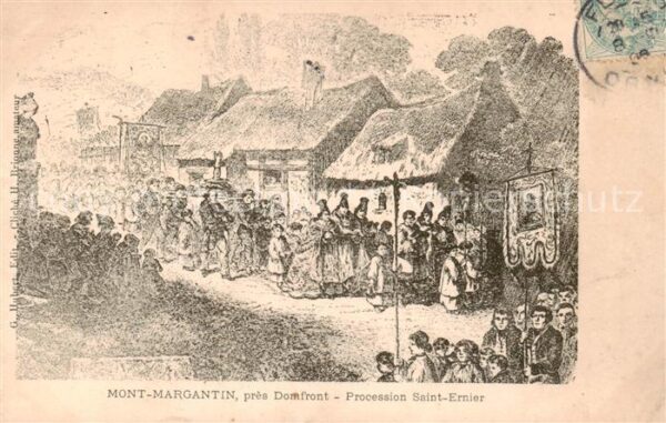Mont-Margantin Domfront 61 Orne Procession Saint Ernier Illustration