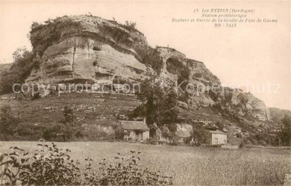 Les Eyzies-de-Tayac-Sireuil 24 Dordogne Station prehistorique Rochers et Entree