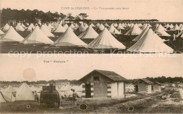 Chalons 51-sur-Marne Camp de Chalons Un Campement sous tente
