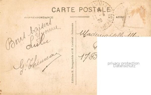 Soissons 02 Aisne apres la 2e invasion Autour de la Cathe – Bild 2