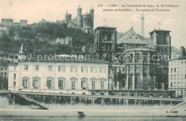 Lyon France La Cathedrale St Jean la Bibliotheque L