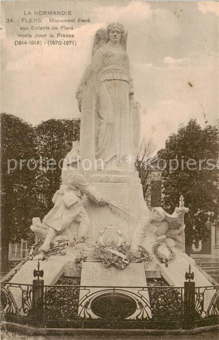 Flers 61 Orne Monument eleve aux Enfants de Flers mor