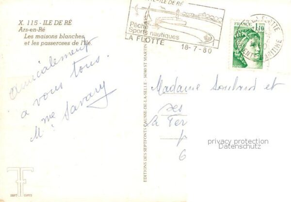 Ars-en-Re Les maisons blanches et les passeroses – Bild 2