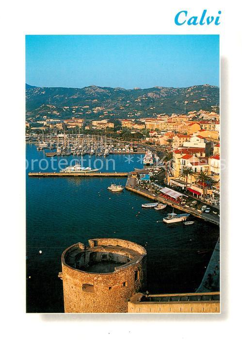 Calvi 2B Haute-Corse Vue aerienne Le Port depuis la Citadell