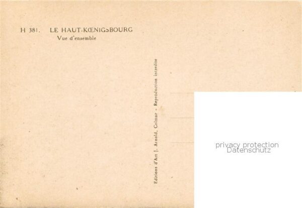 Haut-Koenigsbourg Hohkoenigsburg Vue d_ensemble – Bild 2