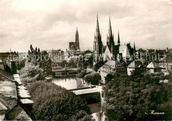 Strasbourg 67 Alsace Eglise St Paul et la Cathedrale
