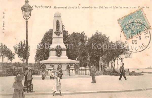 Cherbourg 50 Monument eleve a la memoire des Soldats