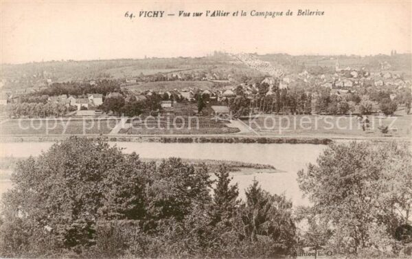 Vichy 03 Allier Vue sur l’Allier et la Campagne de Bell