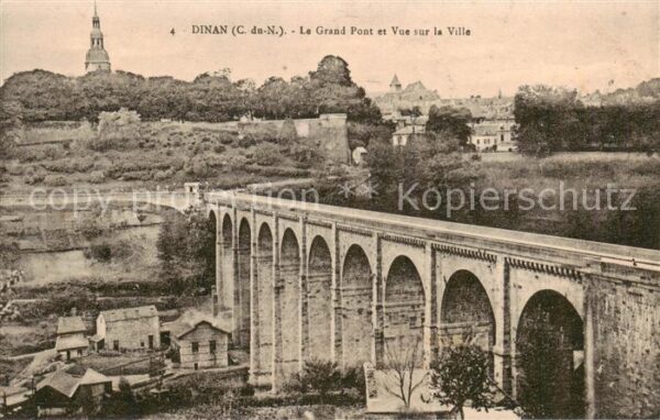 Dinan 22 Cotes-d Armor Le Grand Pont et Vue sur la Ville