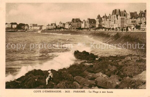 Parame St-Malo 35 La Plage a mer haute