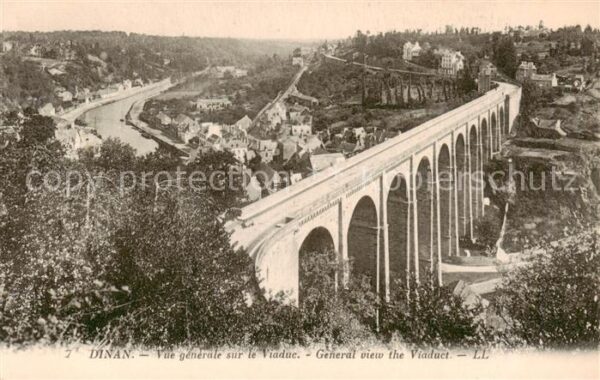 Dinan 22 Cotes-d Armor Vue generale sur le Viaduc