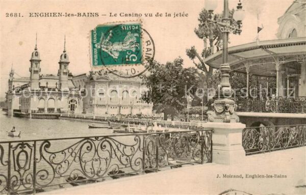 Enghien-les-Bains 95 Val-d Oise Le Casino vu de la jetee