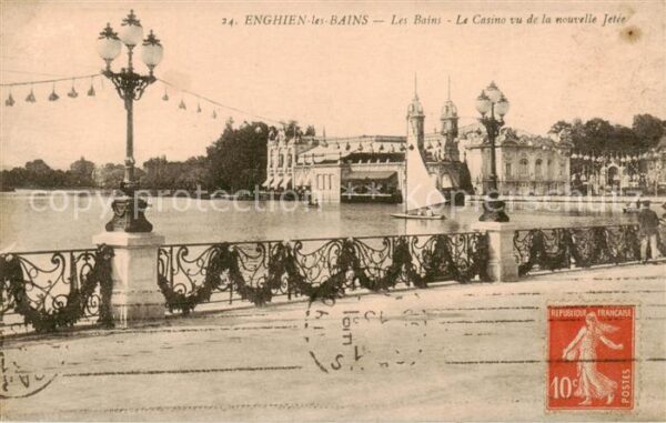 Enghien-les-Bains 95 Val-d Oise Le Casino vu de la nouvelle Jetee