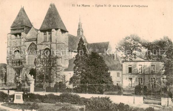 Le Mans Sarthe Eglise ND de la Couture et Prefecture