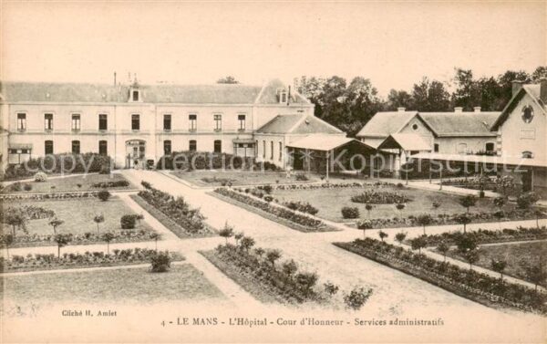 Le Mans Sarthe Hopital Cour d’Honneur Services adminis