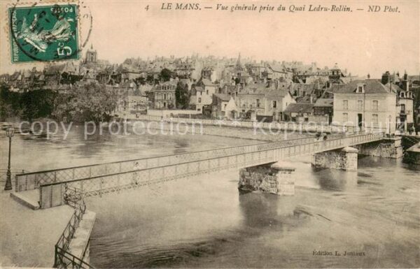 Le Mans Sarthe Vue generale prise du Quai Ledru Rollin