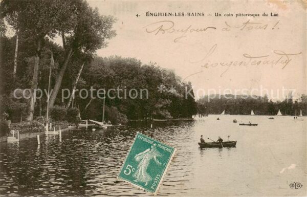 Enghien-les-Bains 95 Val-d Oise Un coin pittoresque du Lac