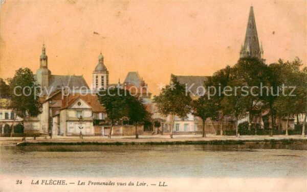 La Fleche 72 Sarthe Les Promenades vues du Loir