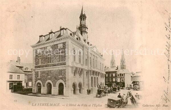 La Ferte-Mace 61 Hotel de Ville et l'Eglise