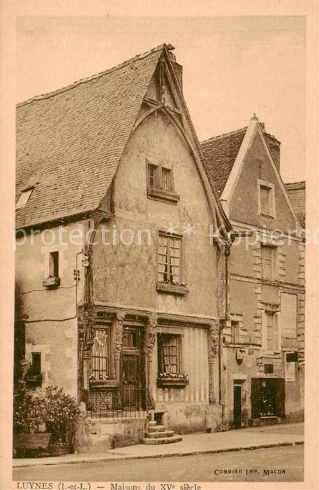 Luynes  Tours 37 Indre-et-Loire Maisons du XVe siecle