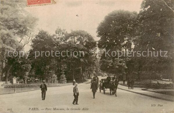 Paris 75 Parc Monceau la Grande Allee