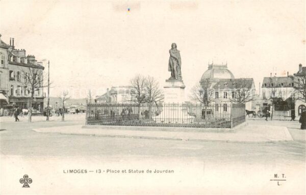 Limoges 87 Place et Statue de Jourdan