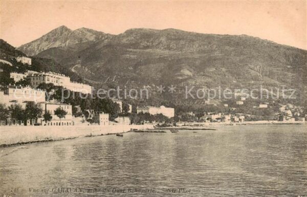 Garavan Menton Vue sur Garavan prise du Quai Bonaparte