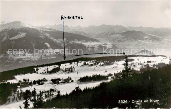 Crans-sur-Sierre Panorama en hiver