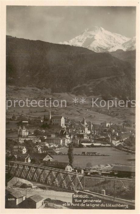 Brigue Brig VS Vue generale et le Pont de lligne du Lö
