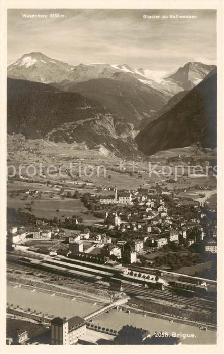 Brigue Brig VS Vue aerienne Wasenhorn et Glacier de Ka