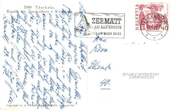 Zermatt VS Täschalp Kapelle mit Zinalrothorn und W – Bild 2
