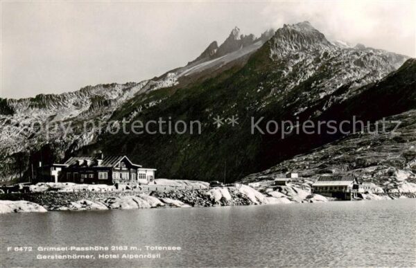 Grimsel Passhoehe mit Totensee Gerstenhörner Hotel Alpenr