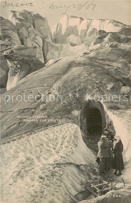 Rhonegletscher Glacier du Rhone VS Eingang zur Grotte