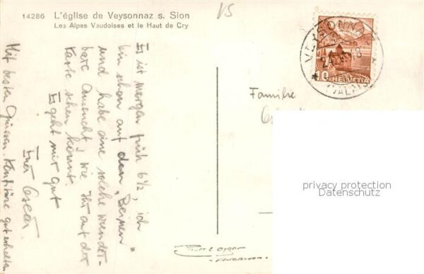 Sion  Sitten Seduno VS Eglise de Veysonnaz Les Alpes Vaudoises – Bild 2
