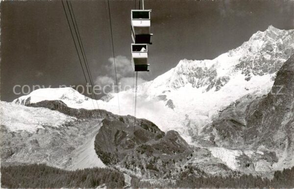 Saas-Fee VS Seilbahn mit Alphubel Täschhorn und Dom