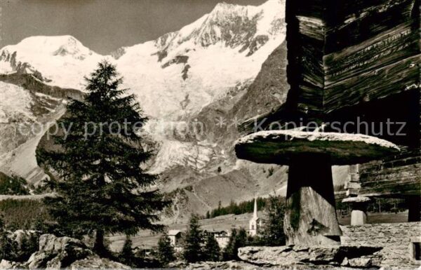 Saas-Fee VS mit Feegletscher Alphubel und Täschhorn