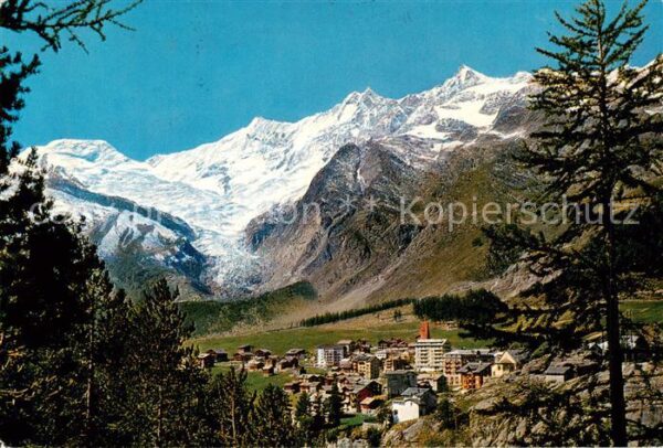 Saas-Fee VS Panorama mit Alphubel Täschhorn Wallise