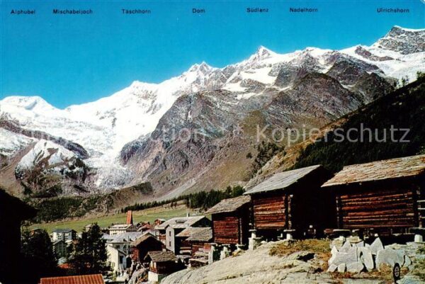 Saas-Fee VS Bergdorf Wintersportort Walliser Alpen