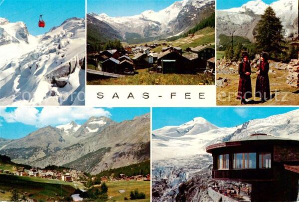 Saas-Fee VS Panorama Wintersportort Walliser Alpen