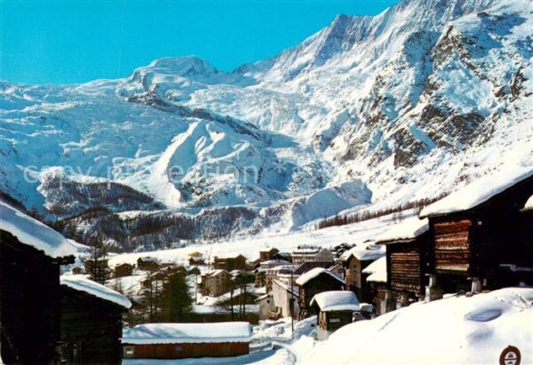 Saas-Fee VS Panorama Wintersportort Walliser Alpen