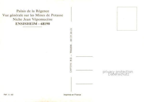 Ensisheim Palais de la Régence Mines de Potasse N – Bild 2