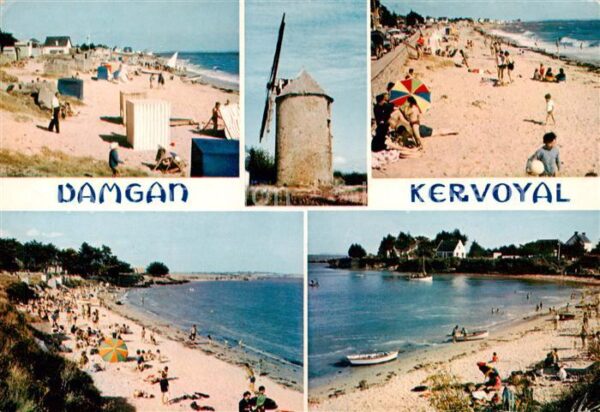 Damgan 56 Morbihan Kervoyal et ses plages moulin