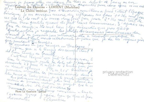 Lorient 56 Morbihan Couvent des Capucins le cloître intérie – Bild 2