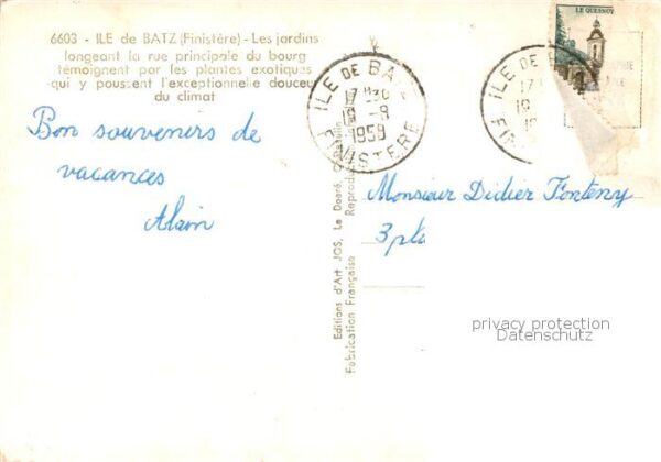 Ile-de-Batz 29 Finistere Les jardins longeant la rue principale – Bild 2