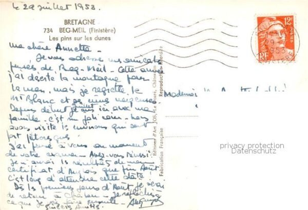 Beg-Meil 29 Finistere Les pins sur les dunes – Bild 2