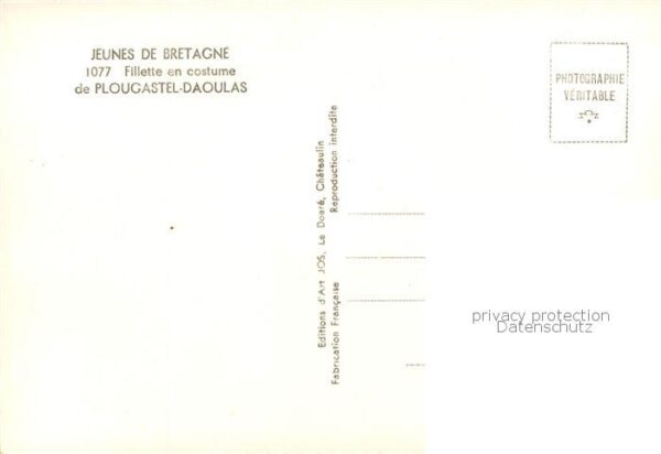Plougastel-Daoulas Jeunes de Bretagne Fillette en costume – Bild 2
