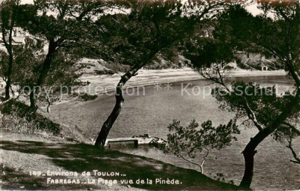 Toulon -sur-Mer 83 Var Fabregas La Plage vue de la Pinede