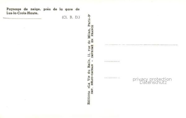 Luz-la-Croix-Haute Lus 26 Drome Paysage de neige pres de la gare de Luz – Bild 2
