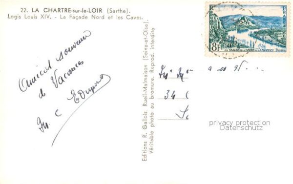 La Chartre-sur-le-Loir 72 Sarthe Logis Louis XIV La Facade Nord et les C – Bild 2