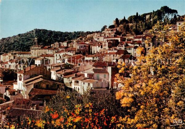 Bormes-les-Mimosas 83 Var Le bourg superieur et au faite de la co